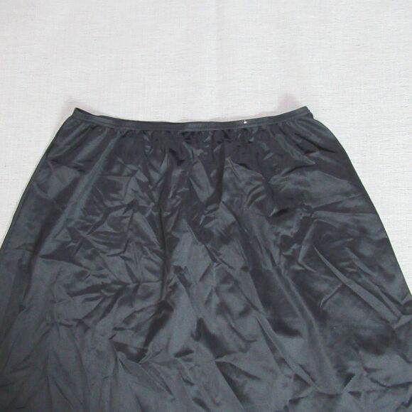 Vanity Fair Half Slip Womens Size Large Black Skirt Nylon Lace Trim Classy - Picture 4 of 9